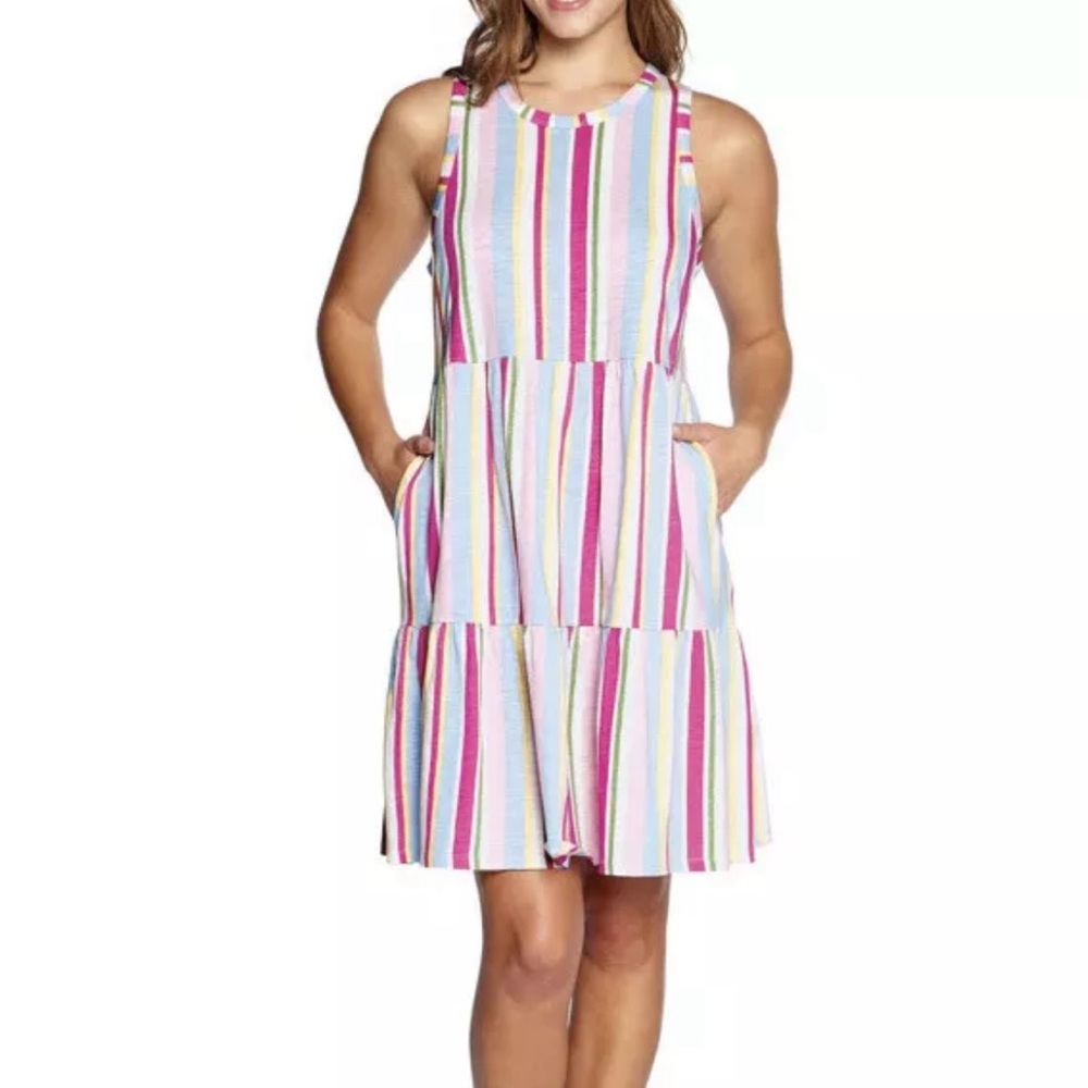 Gap Women's Lightweight Tiered Layered Sleeveless Summer Dress Size Large